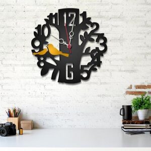 Tree Nest Analogue Wooden Wall Clock