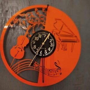 Lovers wall clock unique design cutting
