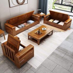 Wooden Sofa Set for Living Room