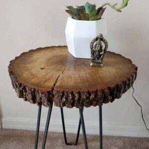 ADSCART Pine Wood Slab Coffee Table