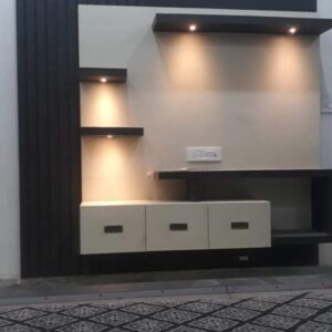 Furniture Panel Hall Mounted 3D LED Light Tv Unit Adscart