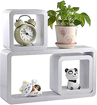 Ads Cart White MDF Wall Shelf  (Number of Shelves - 3, White)
