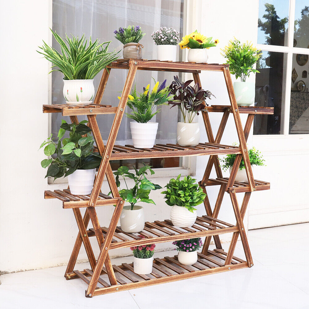 ADS CART Shelves Wood Plant Stand Flower