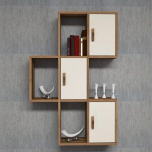 ADS CART WOODEN AND WHITE Shelving units