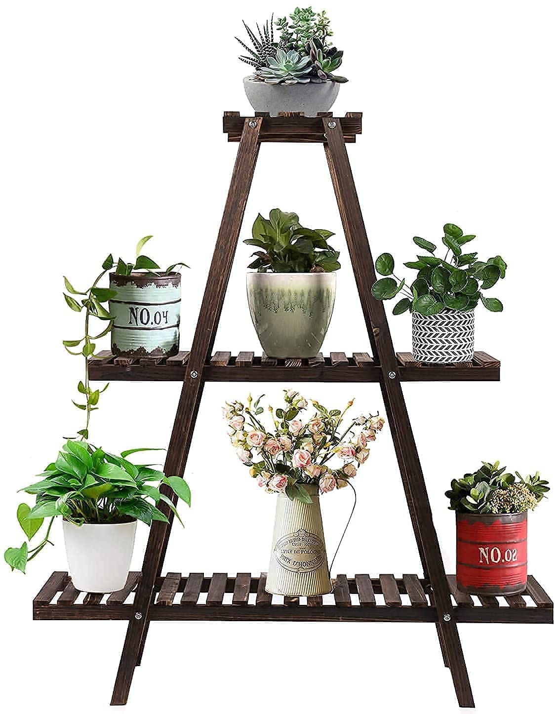 ADS CART Plant Stand 3 Tiers 7 Potted Indoor Plant Shelf