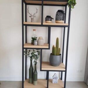 Ads Cart Metal Open Book Shelf