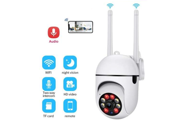 Smars Smart WiFi Mini IP PTZ Camera CCTV Security Surveillance with Two Way Audio | Colour Night Vision | Indoor & Outdoor Use