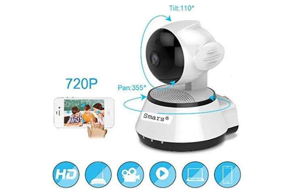 Smars® V380 X9100 720P HD WiFi IP Security Camera CCTV(White)
