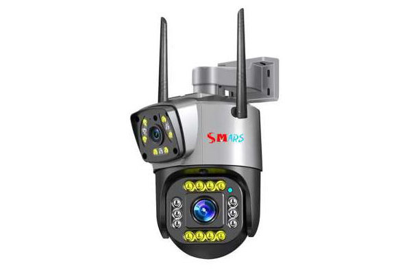 smars Dual Lens WiFi 4MP IP PTZ Camera for Outdoor Wireless CCTV Security Camera with Ai Tracking Audio and Video Monitoring