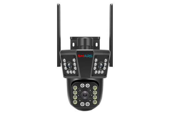 smars 4MP Tripple Lens WiFi IP PTZ Camera, 6K Full HD Color Night Vision, Outdoor Wireless Security Camera with Al Auto Tracking| (Support 5G Wifi Network)