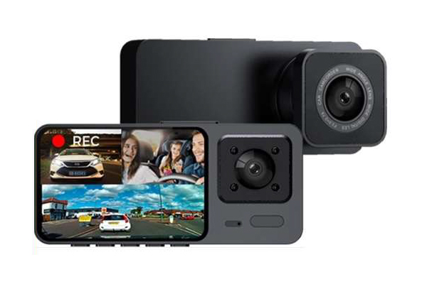 Smars 2" HD Video Car DVR Camera Car Video Recorder 3 in 1 FHD 1080P Dash Camera Rear View Camera with Rear View Night Vision Driving Recorder G-Sensor