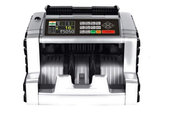 Smars® Mix Note Currency Counting Machine Cash Counter with Fake Note Detection MG UV IR MT DD 3D Colour Detection CDS Main Display Colour TFT and Sound with dust Cover