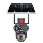 SMARS 4g sim enebled Double Lens Tripple View Solar Chargeable ptz Camera, hd Outdoor & Smart Camera with Voice Monitor, Cloud Storage, 360 Degree Rotate, pir Detection & Smart ir Camera for Parking