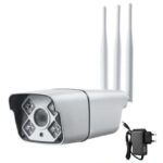 smars ® 2-Way Audio 1080P HD Ethernet Wireless Wi-Fi 4G SIM Card Bullet Outdoor ONVIF CCTV Security IP Camera with SD Card Slot, White
