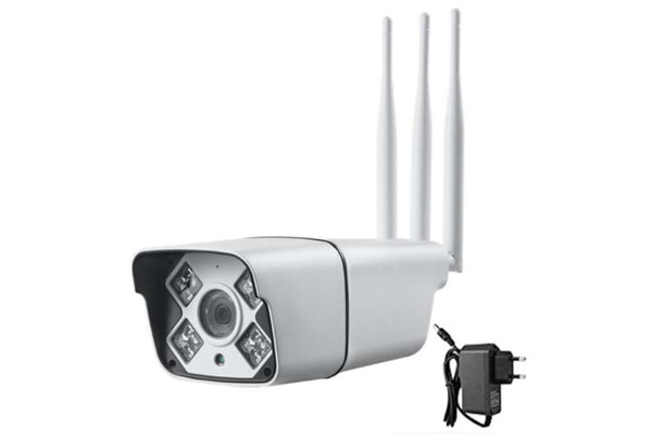 smars ® 2-Way Audio 1080P HD Ethernet Wireless Wi-Fi 4G SIM Card Bullet Outdoor ONVIF CCTV Security IP Camera with SD Card Slot, White