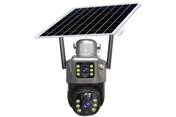 Smars 4G CCTV Solar CAMERA HD Outdoor & Dual Lens Smart IP Camera With Voice Monitor, Cloud Storage, 360 degree Rotate, PIR Detection & Smart IR CAMERA FOR Parking, Detection Alarm, Outdoor Monitor